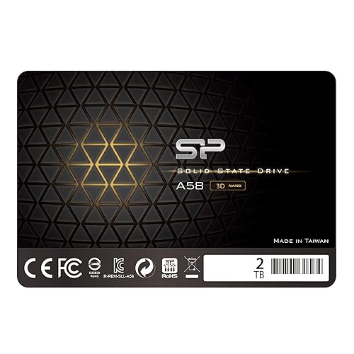 Silicon Power 2TB SSD 3D NAND A58 SLC Cache Performance Boost SATA III 2.5" 7mm (0.28") Internal Solid State Drive - 2TB - 1 Pack