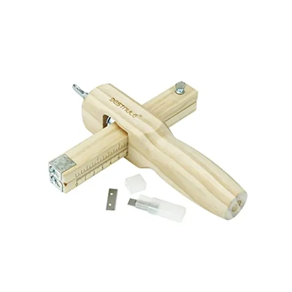 BESTNULE Leather Tools, Leather Strip and Strap Cutter, Leather Cutting Tool, Leather Cutter Adjustable with 3 Blades