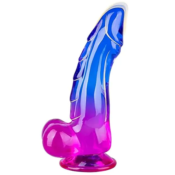 Monster Dildo Dragon Fantasy Dildo,7.8 Inch Realistic Clear Dildo with Strong Suction Cup, Thick Dildo for Vaginal and Anal Stimulation, Adult Sex Toy for Women and Couples