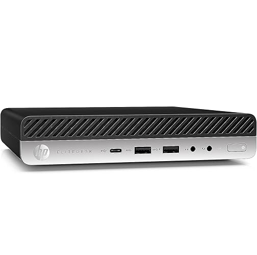 HP EliteDesk 800 G4 Mini Tiny Business PC, Intel Hexa-Core i5-8500T up to 3.5GHz, 16GB DDR4 RAM, 256GB NVMe SSD, Dual Monitor Support, WiFi, Bluetooth, HDMI, DisplayPort, Win11 Pro 64-bit (Renewed)