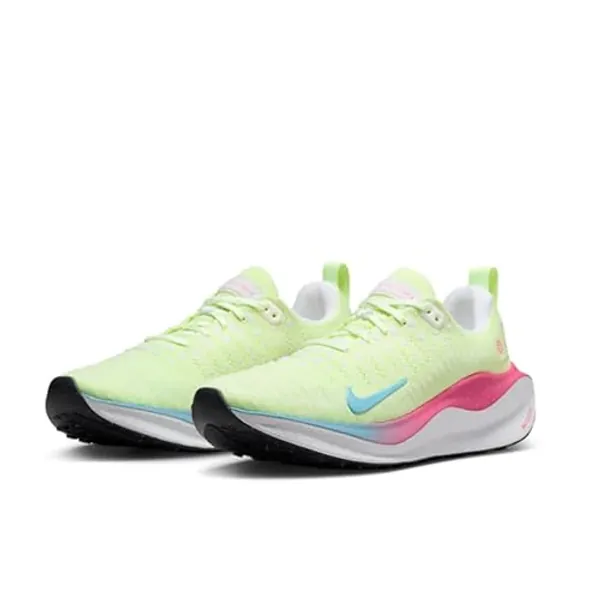 Nike InfinityRN 4 Women's Road Running Shoes (DR2670-003, Black/White/Black) - 6.5 - Barley Volt/Aquarius Blue