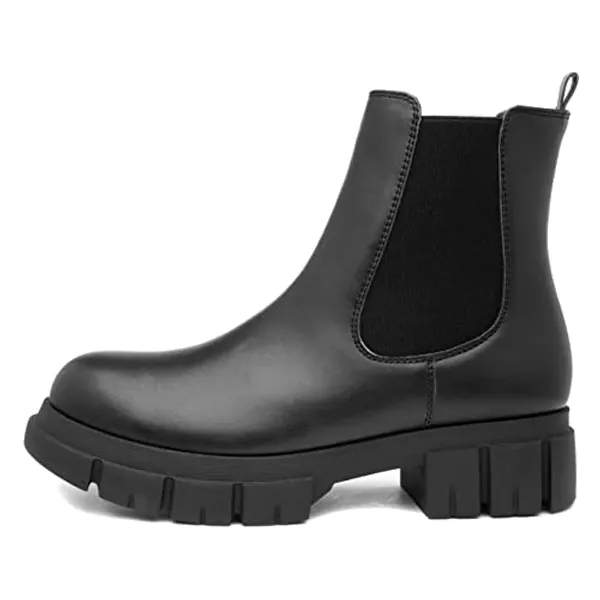 Lilley Mertle Womens Black Chunky Chelsea Boot