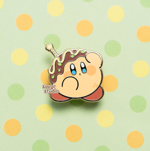 Takoyaki Poyo Enamel Pin - [A Grade] / Simple Rubber Back
