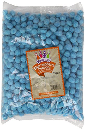 Kingsway Bonbons Sour Blue Raspberry 3 Kg, (Pack of 1) - Blue Raspberry - 3 kg (Pack of 1)