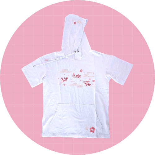 Sakura Skies Short Sleeve Hoodie
