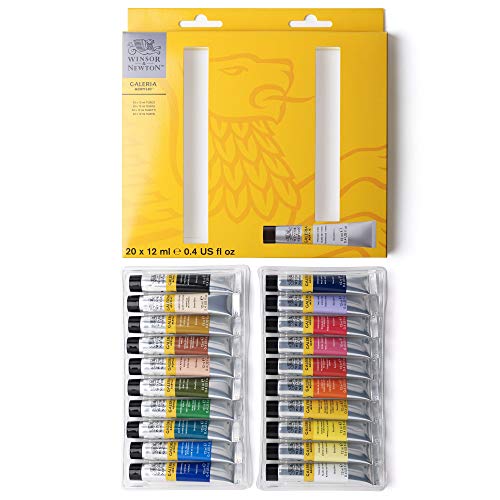 Winsor & Newton, Galeria Acrylic, 20x10ml Tube Set - 20 X12ML TUBE SET