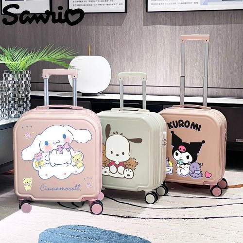 산리오 쿠로미 여행 가방, 여성용 대용량, 튼튼한 여행 트롤리 케이스, 18 인치, 20 인치 - AliExpress 