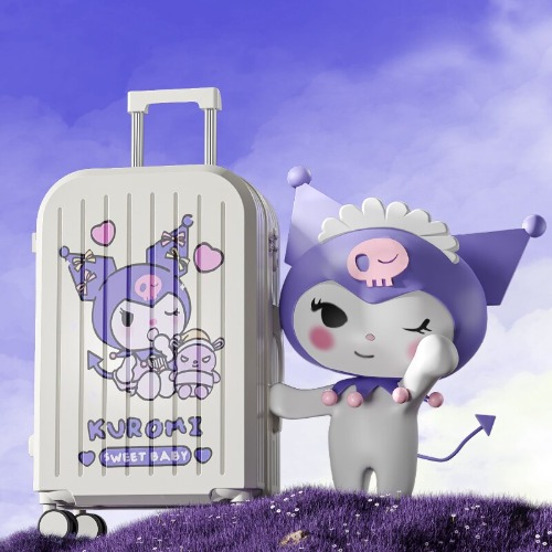 산리오 쿠로미 시리즈 여행 가방, 범용 휠 수하물, 휴대용 항공기 가방, 범용 휠 여행 가방, 대용량, 20 인치 - AliExpress 