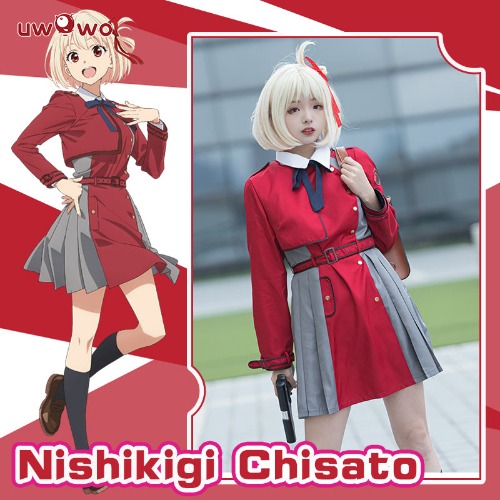 【Pre-sale】Uwowo Anime Lycoris Recoil Cosplay Nishikigi Chisato Cosplay Costume - S