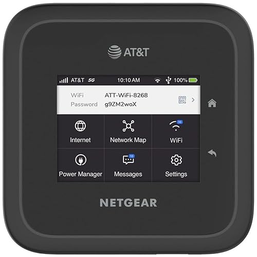 NETGEAR Nighthawk M6 Pro Mobile Hotspot 5G mmWave, 8Gbps, Unlocked, AT&T & T-Mobile, International Roaming, Portable WiFi Device for Travel, 5G Modem Wireless Router (MR6500) (Renewed) - Nighthawk M6 Pro 5G
