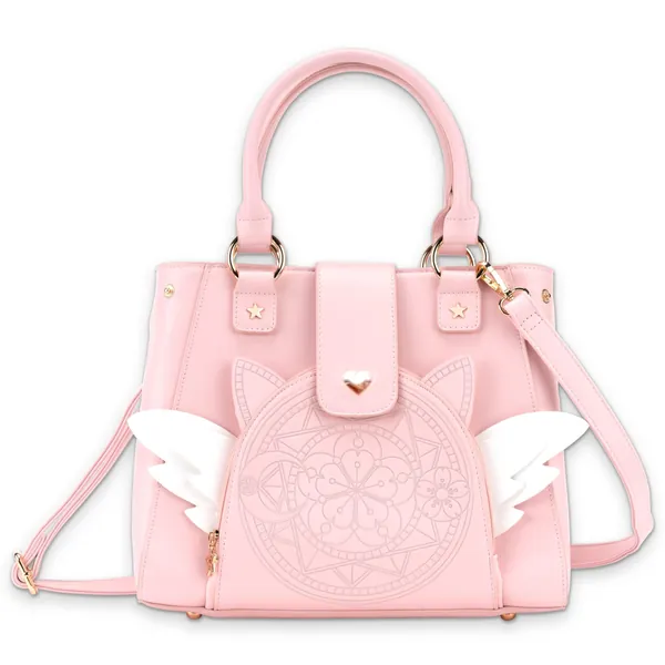 BelugaDesign Sakura Purse | Girls Women Handbag Shoulder Bag Crossbody | Cardcaptor Moon Anime Heart | Cute Kawaii Pink