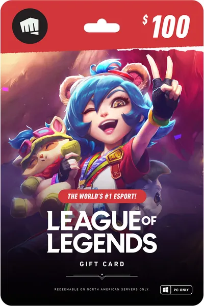League of Legends $100 Gift Card - NA Server Only [Online Game Code] - 100