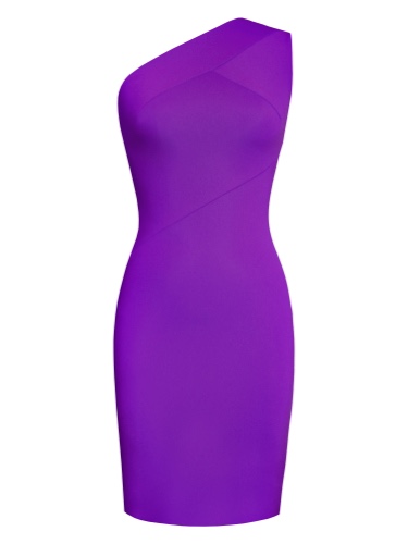 Asymmetrical Bodycon Dress - 6 / Purple