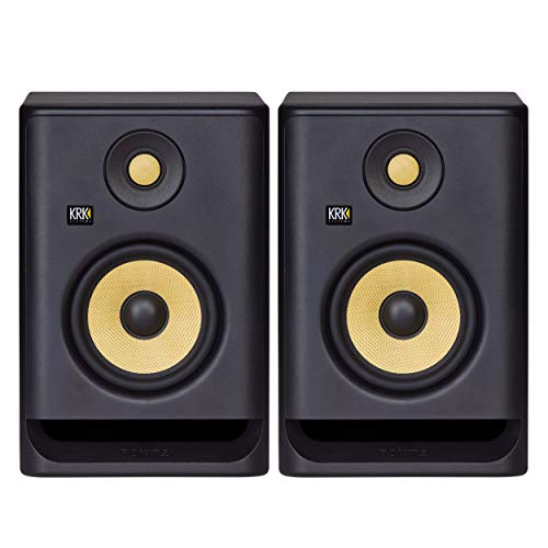 KRK RP5 Rokit 5 G4 Professional Bi-Amp 5" Powered Studio Monitor Pair, Black - Black - RP5-G4 Pair - MONITOR