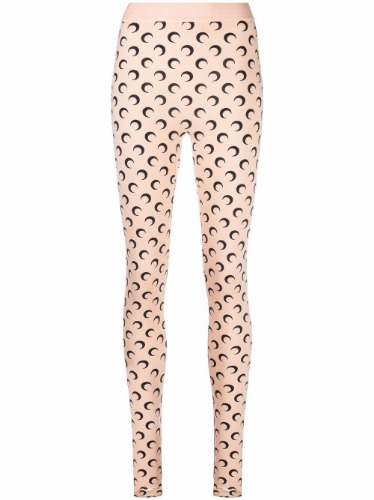 Marine Serre Leggins Estilo Fuseau Con Motivo De Lunas - Farfetch