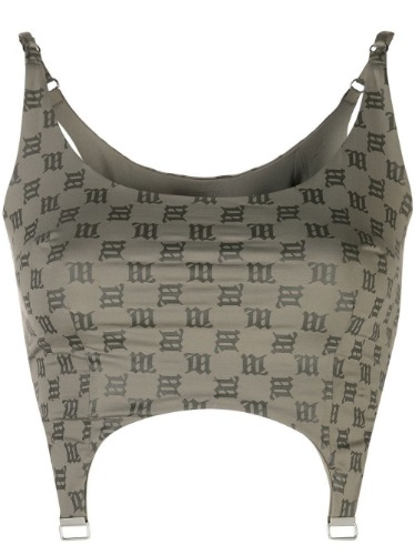 MISBHV monogram-print Crop Top - Farfetch