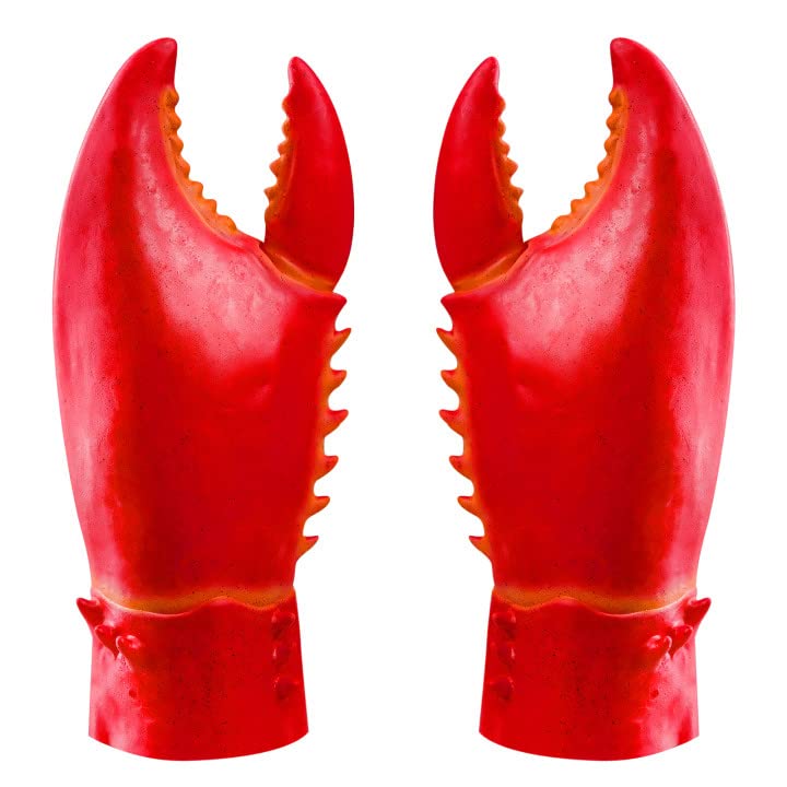 12.4 Inch Latex Crab Claws Gloves Lobster Gloves Novelty Crab Hand Gloves Lobster Props Halloween Toys Animal Cosplay Costume Accessory