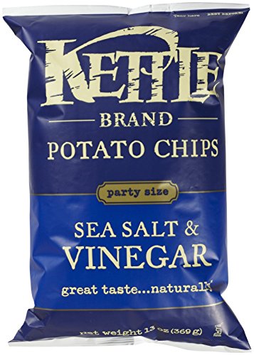 Kettle Foods Salt And Vinegar Potato Chips, 13 OZ - Sea Salt & Vinegar - 13 Ounce (Pack of 1)