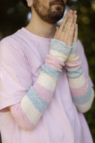 Marled Cotton Candy Stripes Warmers | Default Title