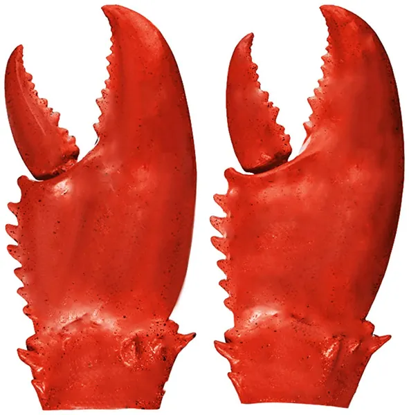 Funny Lobster Crab Claws Gloves Hands Weapon Props Halloween Toys - Red
