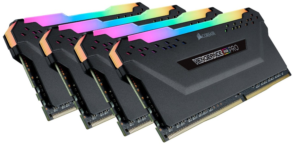 Corsair Vengeance RGB Pro 64GB (4x16GB) DDR4 3600 (PC4-28800) C18 Desktop Memory – Black, CMW64GX4M4D3600C18 - Black 64GB (4x16GB) 3600MHz RGB Pro