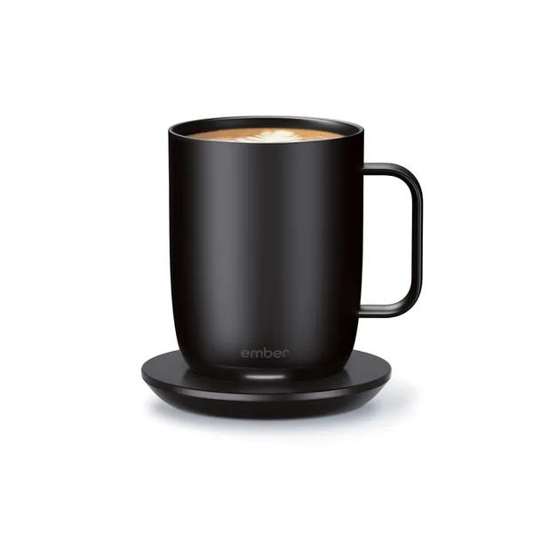 Ember Temperature Control Smart Mug 2, 10 oz, Black, 1.5-hr Battery Life - App Controlled Heated Coffee Mug - Improved Design - Black