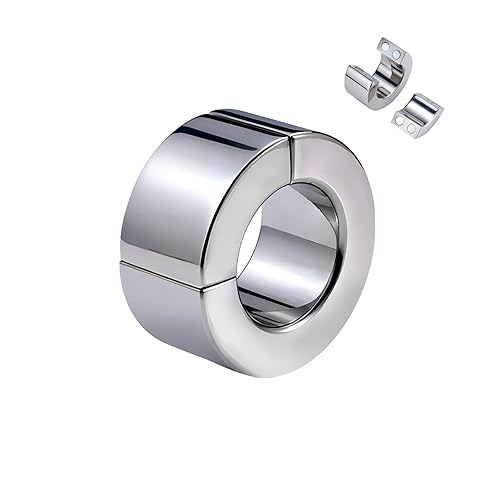 Widened Metal Cock Ring,A Magnetic Penis Rings that Can be Removed and Easy to Wear SM Adult Male Sex Toys For Penis Exercise (Large) - Large