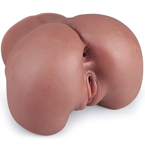 Sex Dolls Male Masturbator Sex Toys for Men, Adult Toy Fleshy Pocket Pussy with Vagina & Anal Dual Channel Female Torso Stroker, Brown Realistic Male Sex Toy Dolls Masturbators (7x6x4.6 inches,4.5lbs)