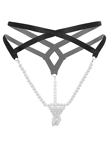 Micro Pearls Strap Thong