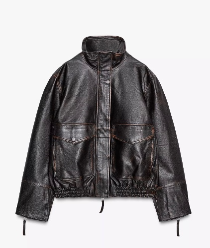 ZW COLLECTION LIMITED EDITION LEATHER BOMBER JACKET