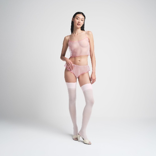 TULLE CAMI AND BRIEF SET | CHERRY BLOSSOM CONTRAST | XXS