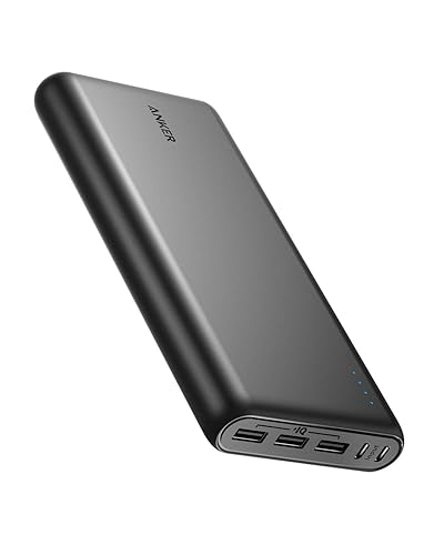 Anker Power Bank, 26,800 mAh External Battery with Dual Input Port and Double-Speed Recharging, 3 USB Ports for iPhone 15/15 Plus/15 Pro/15 Pro Max, iPad, Samsung, Android and Other Devices - black