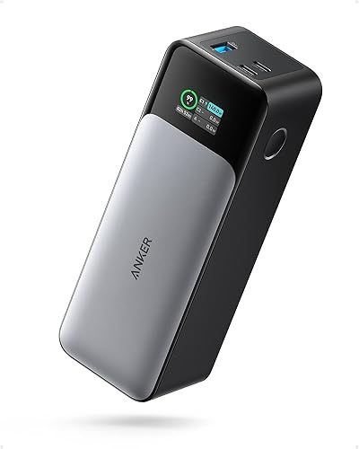 Anker 737 Power Bank, 24,000mAh 3-Port Laptop Portable Charger with 140W Output, Smart Digital Display, Compatible with iPhone 16/15/14/13 Series, Vision Pro, Samsung, MacBook, Dell, AirPods, and More - Power Bank