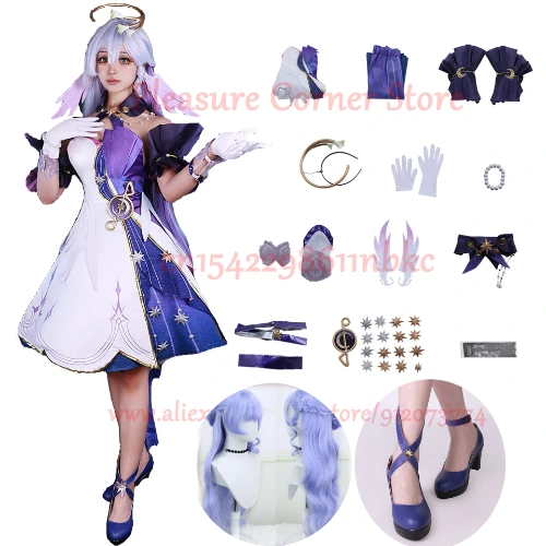 In Stock XS-3XL Honkai Star Rail Robin Cosplay Costume Full Set Robin Cosplay Outfit Dress Uniform Robin Cosplay Wig Shoes - AliExpress 