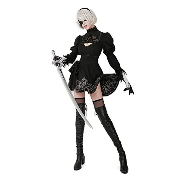 
                            miccostumes Women's No 2 Type B Cosplay Costume Leotard Skirt with Hairband Leggings
                        