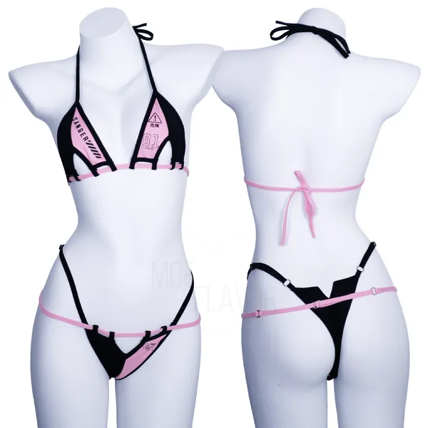 Swimsuit Danger Gamer Bunny Bikini | Pink / M/L