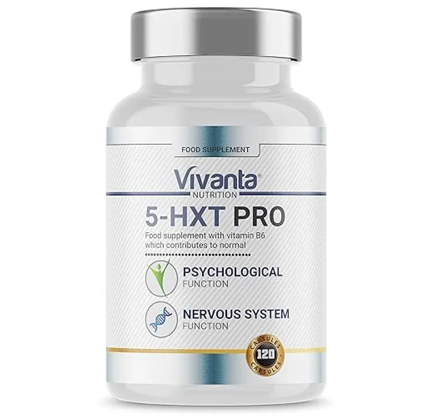 5HXT Pro - UK Legal Formula - High Strength 4000mg Griffonia Seed from 200mg Extract Per Serving - Supports Psychological Function - Vegetarian & Vegan - High Strength (120 Capsules) - 120 count (Pack of 1)