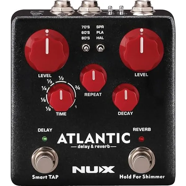 NUX NDR-5 NUX | Atlantic Delay & Reverb Pedal,Black
