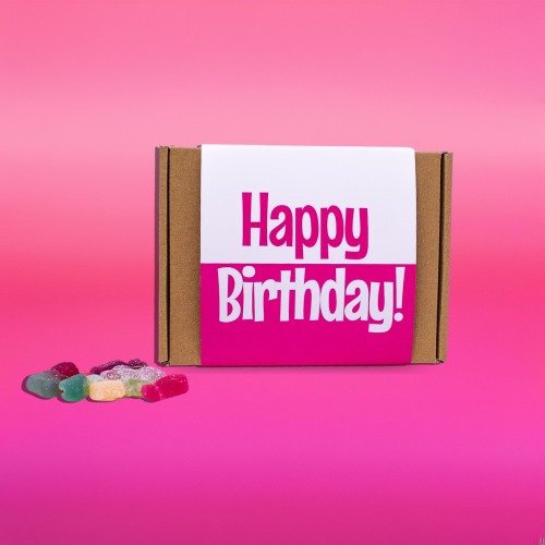 'Happy Birthday' - Assorted Sweet Box - Pink - Low Gluten Mix