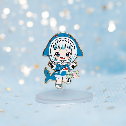 Holo Vtuber Gura Enamel Pin, Fan Merch - [A Grade] / Simple Rubber Back