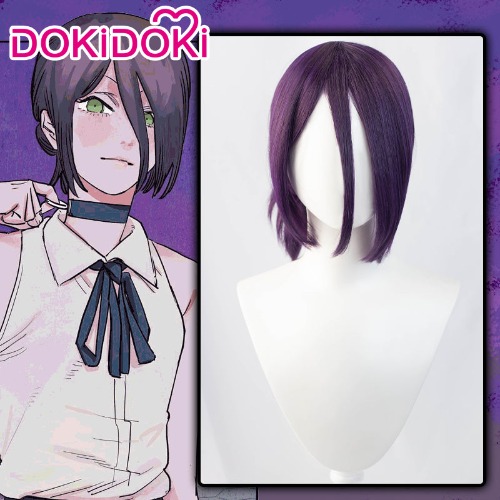 【Ready For Ship】DokiDoki Manga Chainsaw Man Reze Coslay Wig Women Purple Halloween Chainsawman | Reze