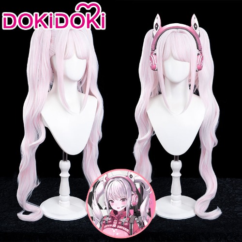 【Ready For Ship】DokiDoki Game OF VICTORY: NIKKE Cosplay Alice Cosplay Wig Long Curly Pink | Alice-Ready For Ship