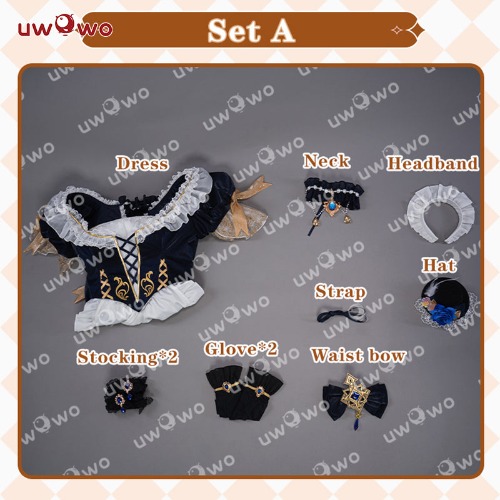 Uwowo Genshin Impact Fanart Navia Maid Cosplay Costume - 【In Stock】XL
