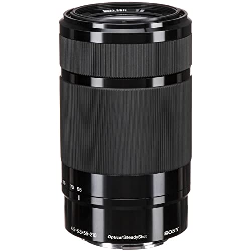 Sony E 55-210mm F4.5-6.3 Lens for Sony E-Mount Cameras (Black) - Black - US Version