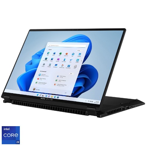 Laptop Gaming ASUS ROG Flow X16 GV601VI cu procesor Intel® Core™ i9-13900H pana la 5.40 GHz, 16" QHD+, Mini LED, Touch, 16GB, 1TB SSD, NVIDIA® GeForce RTX™ 4070 8GB GDDR6 TGP 120W, Windows 11 Pro, Off Black