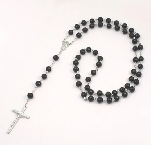 Black Pearl Rosary Beads.