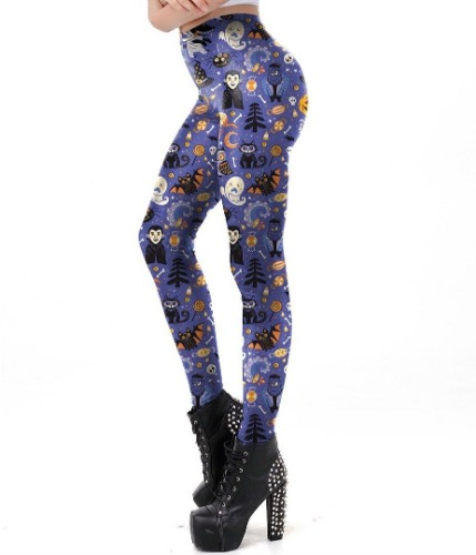 Spooky Halloween Leggings Collage - M