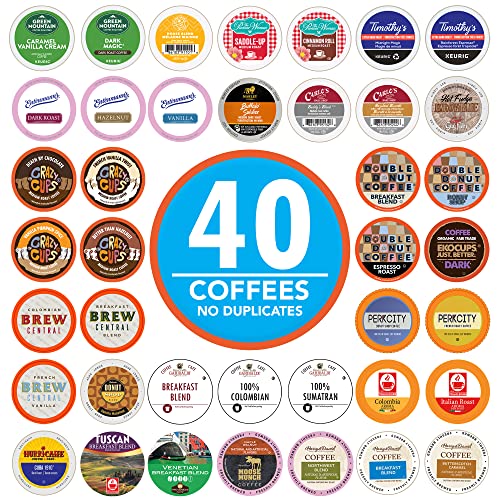 Crazy Cups Coffee Variety Sampler Pack, 40-Count