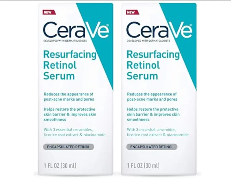 Cerave Resurfacing Retinol Serum 2 Pack, 1 Oz each