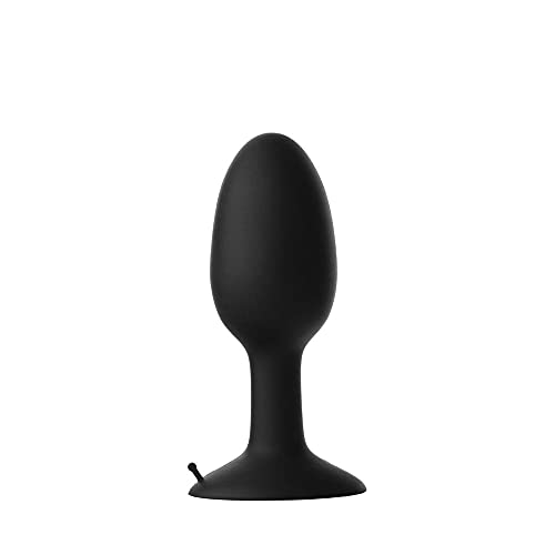 Prowler Medium Weighted Butt Plug 120mm Tall Roll Play in Black - Oscillating Weighted Butt Plug